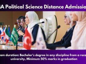 MA Political Science Distance Admission 2025: Last Date, Fees, Eligibility & Syllabus