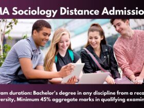 MA Sociology Distance Admission 2025: Last Date, Fees, Eligibility & Syllabus
