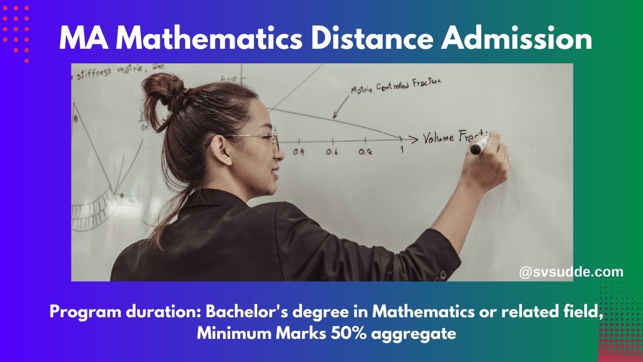 MA Mathematics Distance Admission 2025: Last Date, Fees, Eligibility & Syllabus